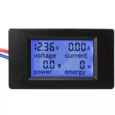 DC Multimeter Voltmeter Ammeter 6.5-100V 0-20A Watt Kwh Power Energy Meter • $26.61