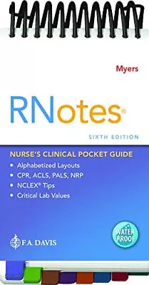 RNotes®: Nurse's Clinical Pocket Guide By Ehren Myers (author) Spiral Bound The • $25.14