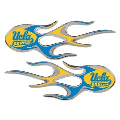 UCLA Bruins Micro Flames Decal Vinyl Auto NCAA College Raised Sticker Set Of 2 • $8.96