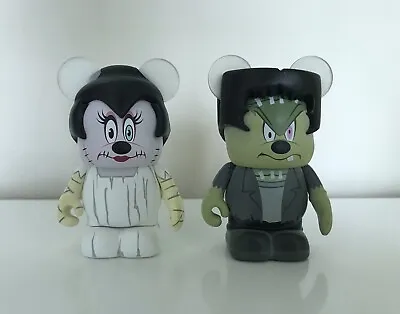 Disney Vinylmation Spooky Series 1 Mickey And Minnie Mouse Frankenstein 3” Set  • $18.40