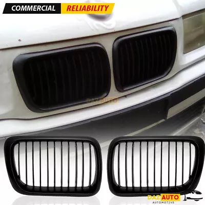 Matte Black Single Slat Kidney Grill Grille For BMW E36 M3 318is 1997 1998 1999 • $28.98