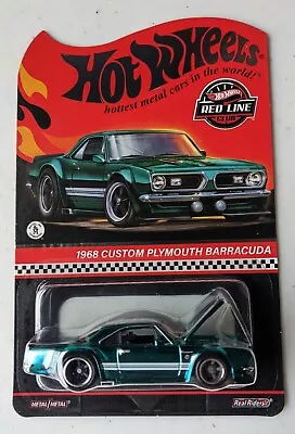 2024 RLC Hot Wheels 1968 Custom Plymouth Barracuda Red Line Club Exclusive New • $49.89