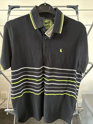 BRAND NEW - Black Boys Blue Zoo Polo Shirt - Age 13-14 • £3.95