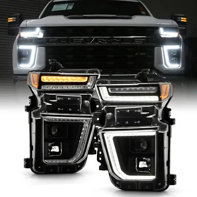 Switchback Full LED Projector Headlights For 2020-2023 Silverado 2500HD 3500HD • $755.78
