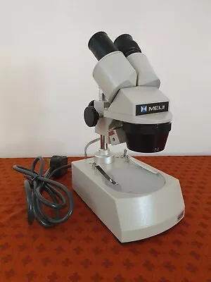 A Meiji Skt - 2bt Binocular Microscope In Excellent Condition With Pine Case • £135