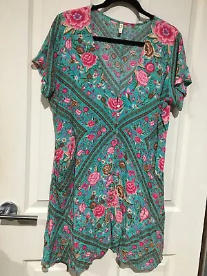 $490 • Buy Spell And The Gypsy Design XL-Mary Kate Babushka Play Dress Green NWOT
