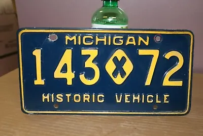 Vintage MICHIGAN HISTORIC VEHICLE License Plate Chevrolet Ford Mopar Hot Rat Rod • $19.95