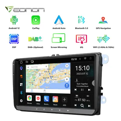 2024 Android 12 Head Unit Car GPS For VW Volkswagen Jetta Passat 9 Radio CarPlay • $197.95