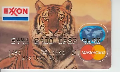 Vintage Master Card Credit Card  Exp 1996 -Exxon Tiger • $20