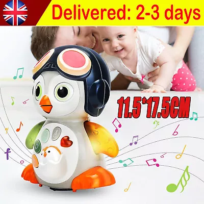 Kids Penguin Crawling Toys Interactive Baby Sound Toys Infant Moving Sensory Toy • £10.89