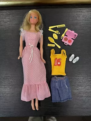 Vintage 1974 Barbie Sweet 16 TNT W/ Original 2 Outfits And Accessories • $20