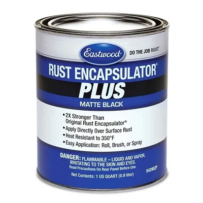 Eastwood Matte Black Rust Encapsulator Plus 1 Quart Long Lasting Heat Resistant • $54.99