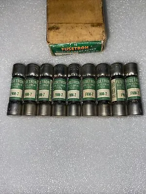 COOPER BUSSMANN FNM 7  7 AMP TIME DELAY MIDGET FUSES - Box Of 9 • $25