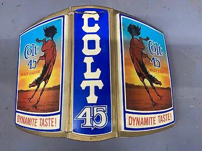 Vintage 1970'S Colt 45 Malt Liquor Dynamite Taste Bar Display Lighted Sign • $158