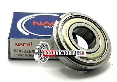 NACHI 6203 ZZ NR CM BALL BEARING METAL SHIELDED+SNAP RING 17x40x12mm • $9.90