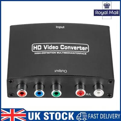 HDMI To 5RCA YPBPR Component Converter 1080P HD Video Audio Adapter For TV PC • £13.29