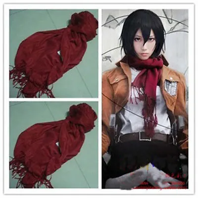 Attack On Titan Shingeki No Kyojin Cosplay Mikasa Ackerman Red Scarf Costume • $11.99