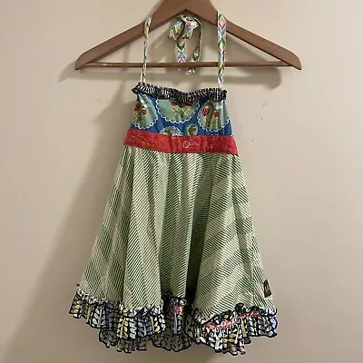 Matilda Jane Ellie Roundabout Dress Wonderful Parade Strawberry Stripe Girl's 4 • $31
