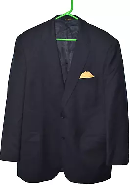 (2 Pc Suit 46L) JOS A BANK Signature Gold Men's Blue 100% Wool 2-Button 42x29 • $89.95