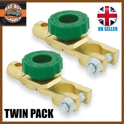£8.95 • Buy TWIN PACK Heavy Duty Battery Disconnect Isolator Cut Off Switch 12v 24v X2 
