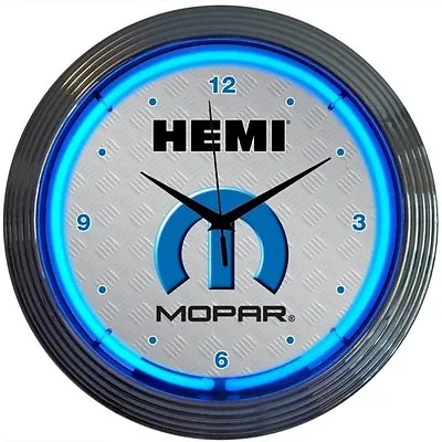 Mopar Hemi Car Garage Neon Clock 15 X15  • $85.99