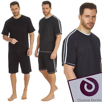 £9.99 • Buy Mens T-Shirt & Shorts Pyjamas Stripe Set Night Suit Short Sleeve Pj Loungewear