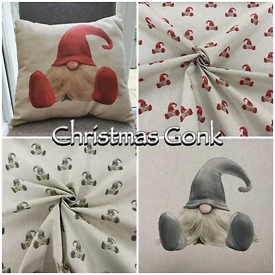 £11.75 • Buy Christmas Gonk Elf Cushion Panel Fabric Linen-look For Home Decor Or Keepsakes