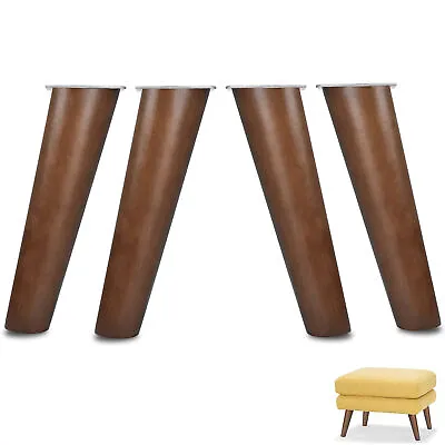 Slant Furniture Leg 8 Inch Brown Couch Leg Dresser Replacement Legs Set Of 4  • $26.99