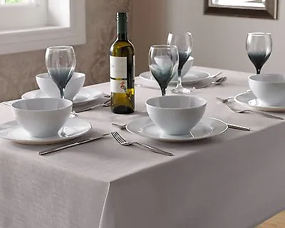 Select Tablecloths Linen Look 6 Sizes 10 Sumptuous Colours Runner Also Avail • £6.79