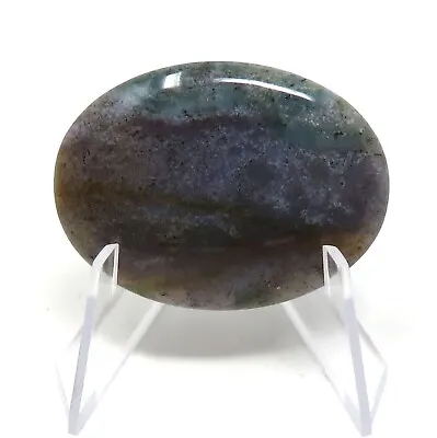 Indian Agate Worry Stone #125- 40mmX30mm Or 1.5 X 1  - 6mm Thick -  Pocket Stone • $8.95