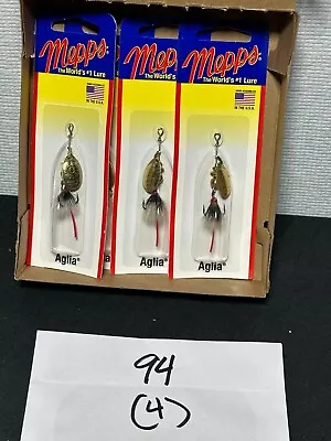 (4) Mepps Aglia Dr. B0ST G-G 1/12 Oz Fishing Lures (Lot #94) Includes Dealer Box • $1.25