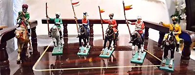 6 Vintage Military Lead Soldiers & War-horses Figurines Collection • £5