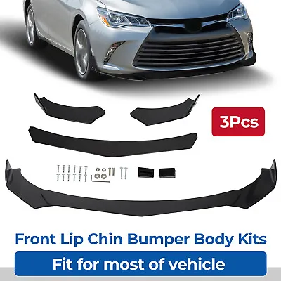 For Toyota Universal Car Front Bumper Lip Spoiler Splitter Body Kit Glossy Black • $27.99