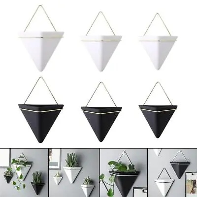 £11.56 • Buy Wall Planter Modern Indoor Outdoor Flower Pot Wall Decor Small Plant Succulent