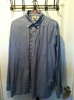 Converse One Star XL Long Sleeve Button Up Shirt Blue White Striped W/pocket • $16