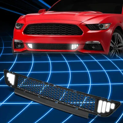 For 15-17 Ford Mustang LED DRL Honeycomb Front Lower Bumper Grille Replacement • $72.72