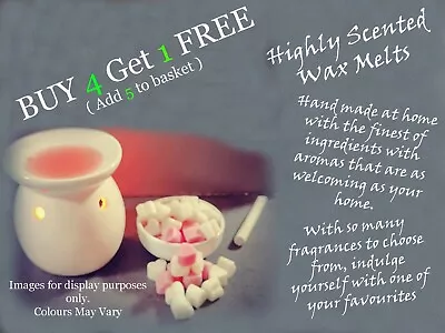 High Scent Soy Wax Mini Hearts Melts 25 -50-100 Buy 4 Get 1 Free • £6.40