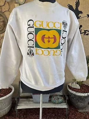 VINTAGE GUCCI Crewneck Sweatshirt Fruit Of The Loom 80s 90s • $79.99