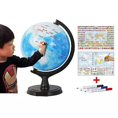 Mapsoft Explorer Blank World Globe No Labels 30cm/12  B2-30 • $80