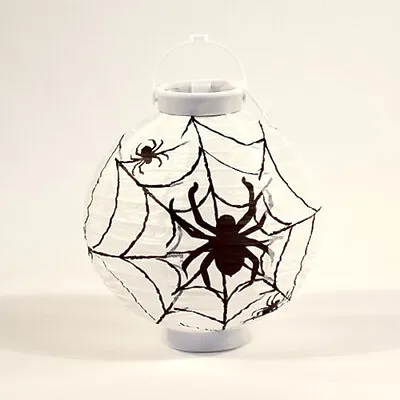 Halloween Spider Light Up Indoor Lantern 22cm • £2