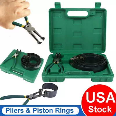 Motorcycle ATV Car Engines Piston Ring Compressor Installer Plier & 14 Band Tool • $25