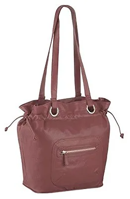 Womens Faux Leather Plain Tote Messenger Shoulder Handbag Ladies Purse Bag • £8.95