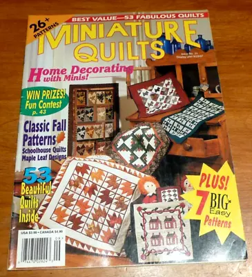 Miniature Quilts Magazine Issue 31 Dec 1997 Maple Leaf Designs   26+ Patterns • $8.95