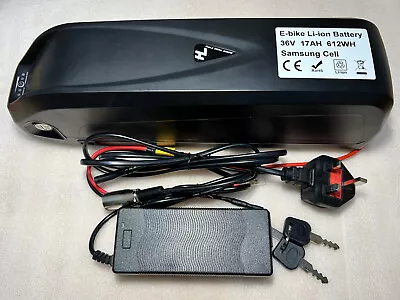 36V 17ah Samsung Cell Li-ion Ebike Battery Electric Bike With 2a Charger NEW • £269