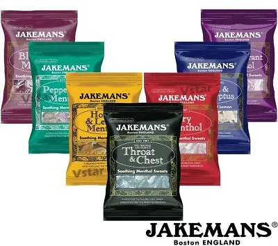 Jakemans Throat And Chest Menthol Lozenges - Cough - Various Flavours X 4 Bags • £5.99