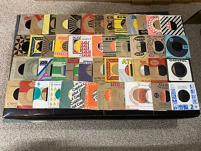 HUGE Lot Of 50 Vintage 45 RPM 7  Record Company Label Sleeves All 1950's 1960's • $29.99