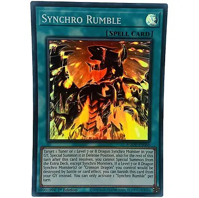 YUGIOH Synchro Rumble AGOV-EN060 Super Rare Card 1st Edition NM-MINT • £0.99