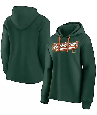 University Of Miami Hurricanes NCAA Fanatics Pullover Hoodie Women's XXL NWT • $36.99