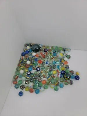 Vintage Glass Cat Eyes Marbles Random Mix Lot Of 100+ • $11.39