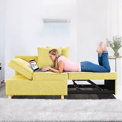 SEJOV 4-in-1 Convertible Sofa Bed Sleeper Sofa Pull Out Couch Bed W/2 Pillows🏡 • $207